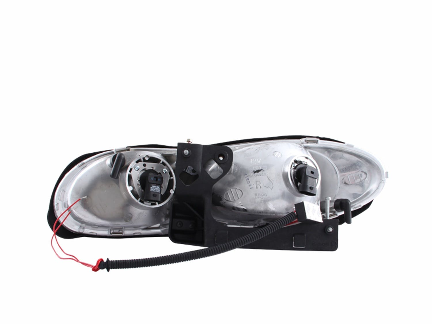 AnzoUSA 121024 Crystal Headlights with Halo Black
