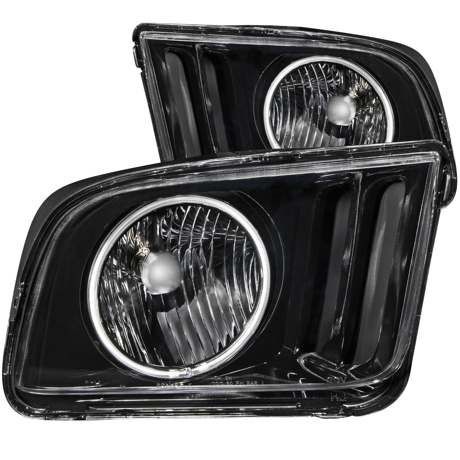 AnzoUSA 121033 Crystal Headlights with Halo Black (SMD LED)