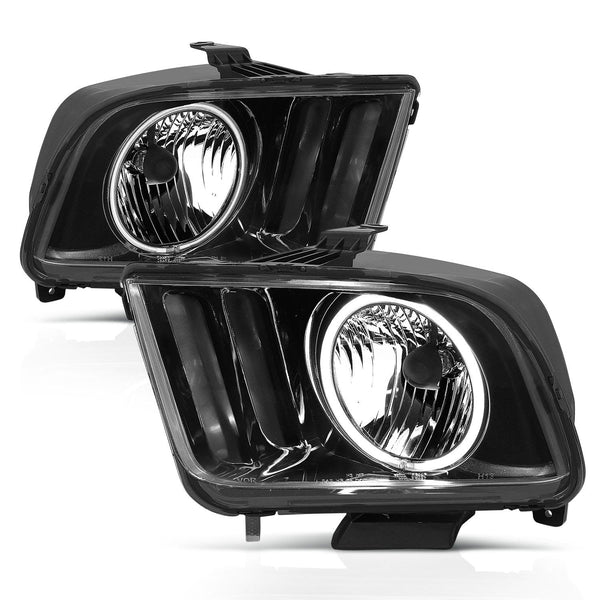 AnzoUSA 121033 Crystal Headlights with Halo Black (SMD LED)