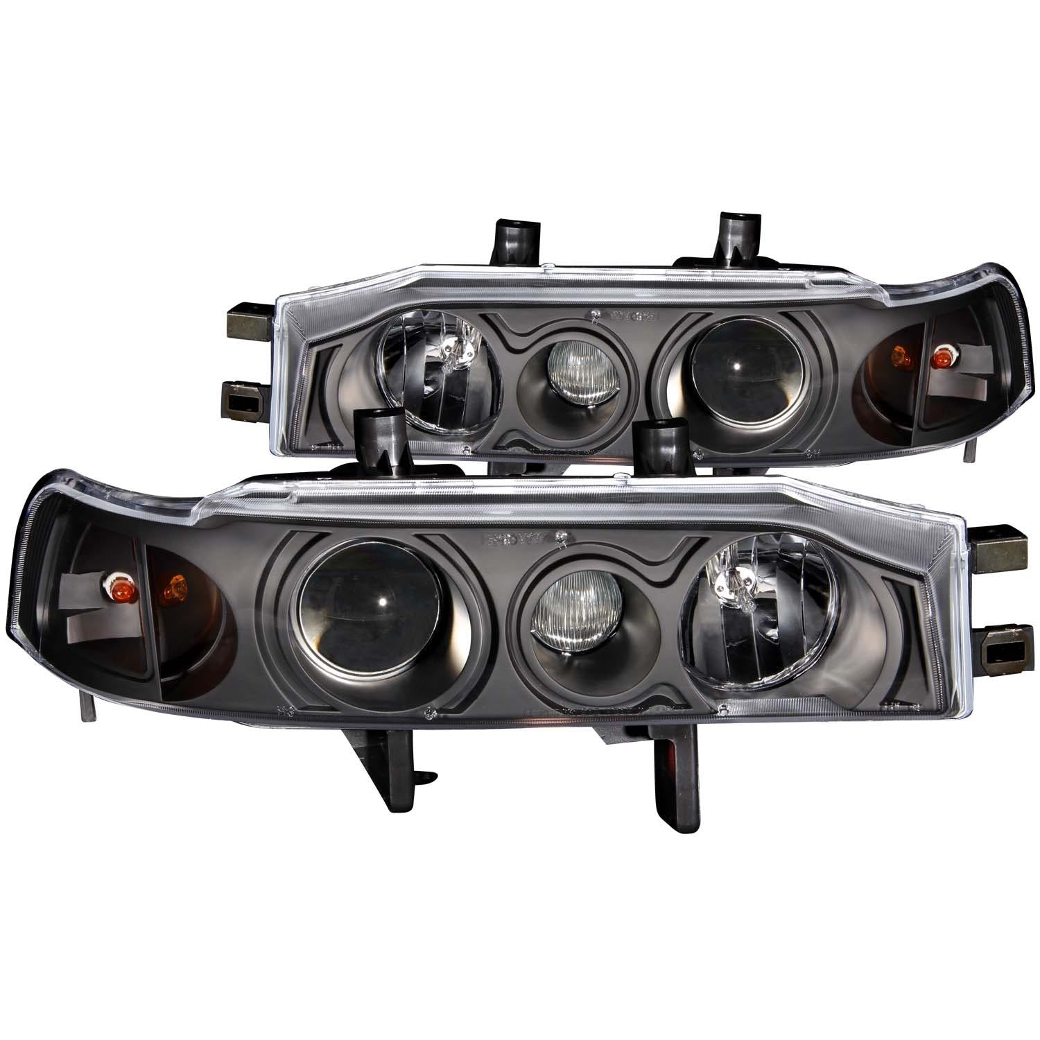 AnzoUSA 121048 Projector Headlights with Halo Black 1pc