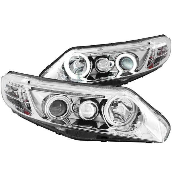 AnzoUSA 121061 Projector Headlights with Halo Chrome (SMD LED)