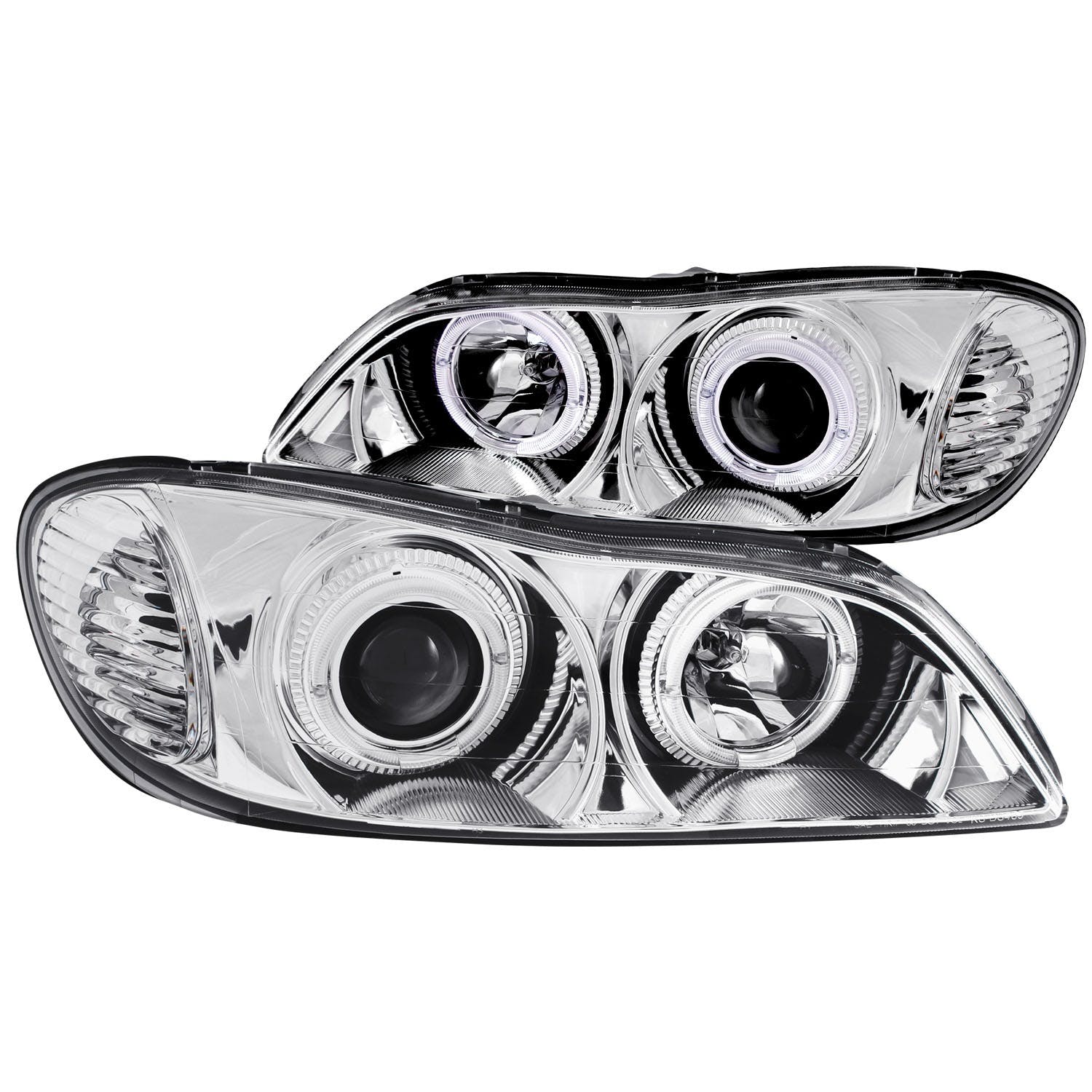 AnzoUSA 121078 Projector Headlights with Halo Chrome