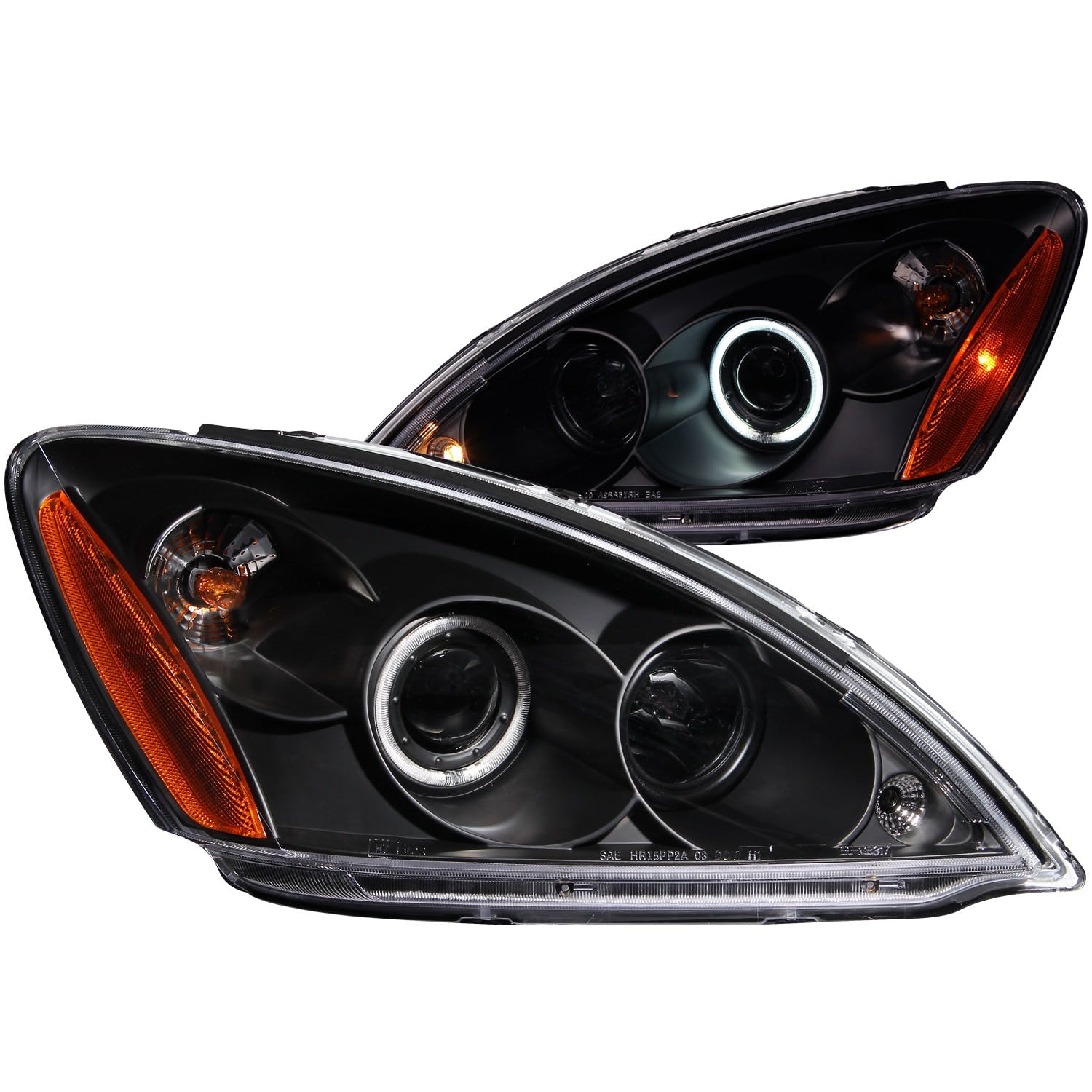 AnzoUSA 121102 Projector Headlights with Halo Black (SMD LED)