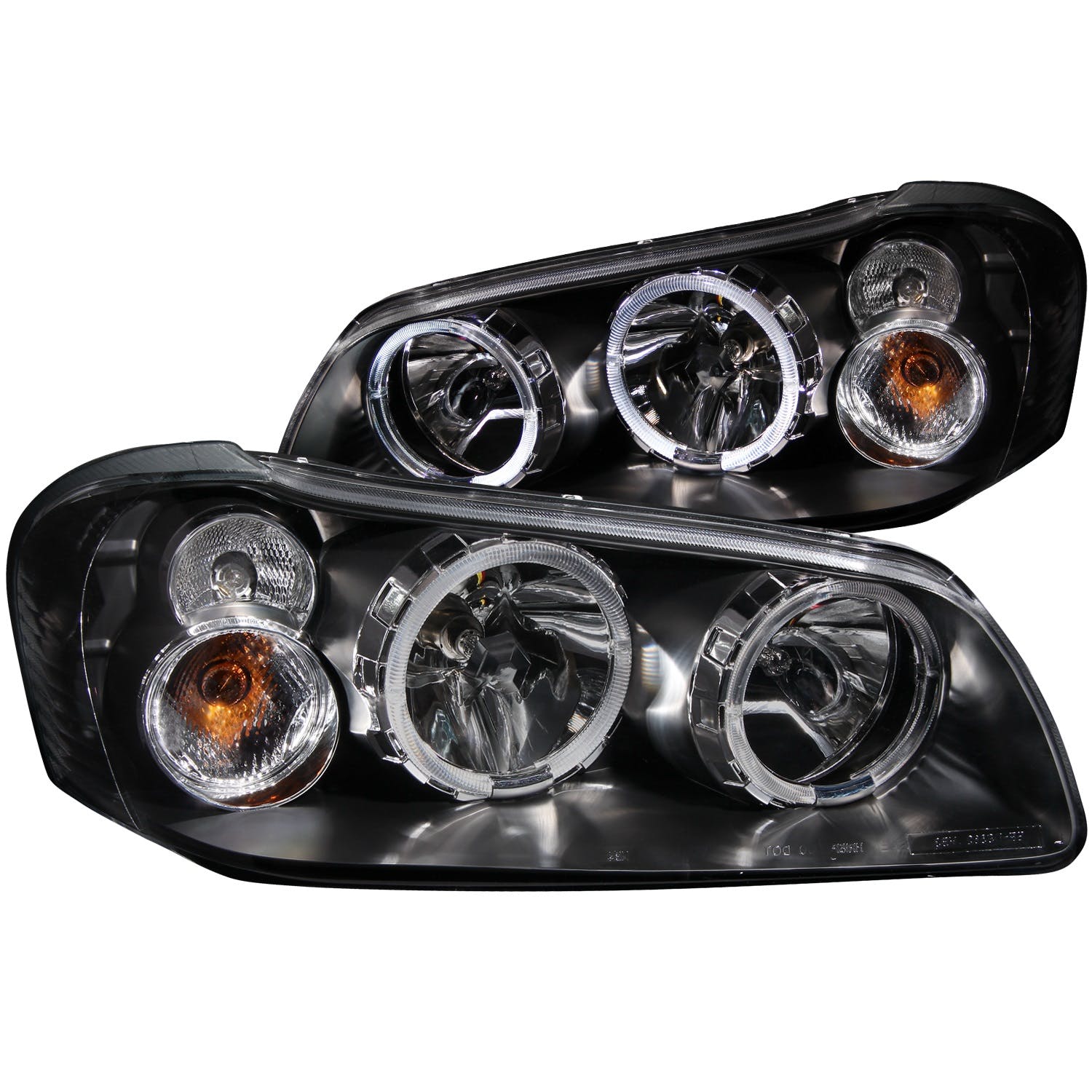 AnzoUSA 121113 Crystal Headlights with Halo Black