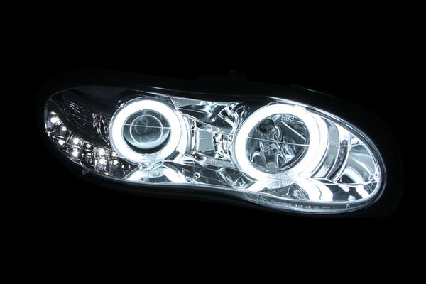 AnzoUSA 121159 Projector Headlights with Halo Chrome