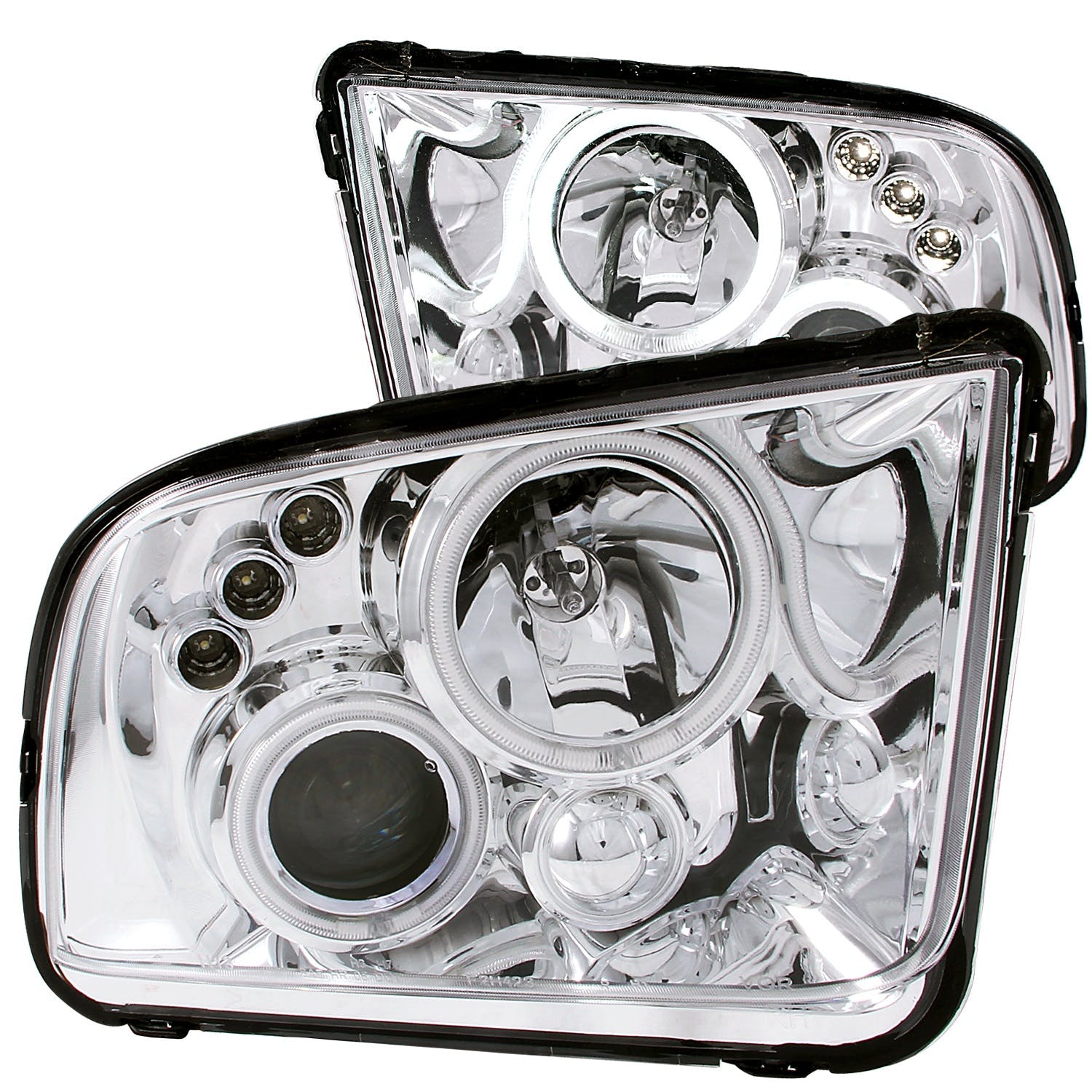 AnzoUSA 121162 Projector Headlights with Halo Chrome