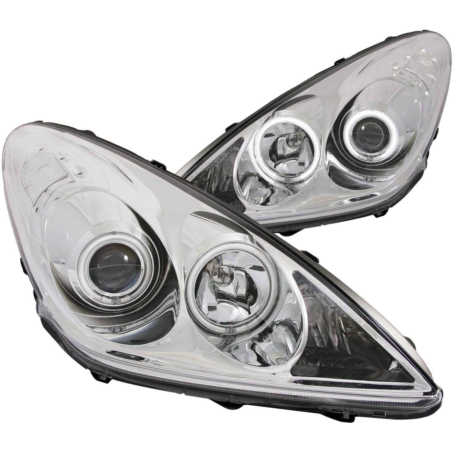 AnzoUSA 121173 Projector Headlights with Halo Chrome (SMD LED)