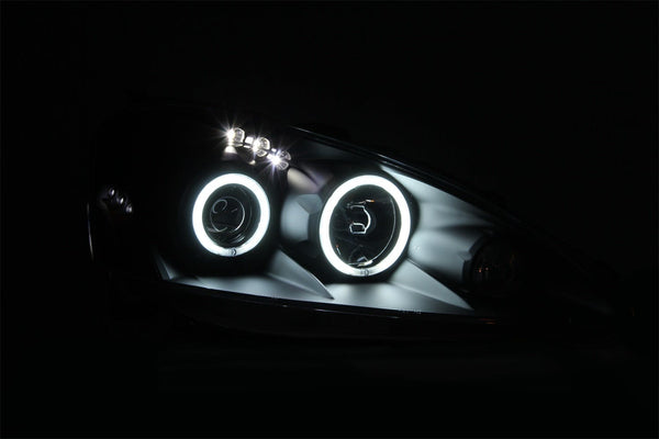 AnzoUSA 121197 Projector Headlights with Halo Black