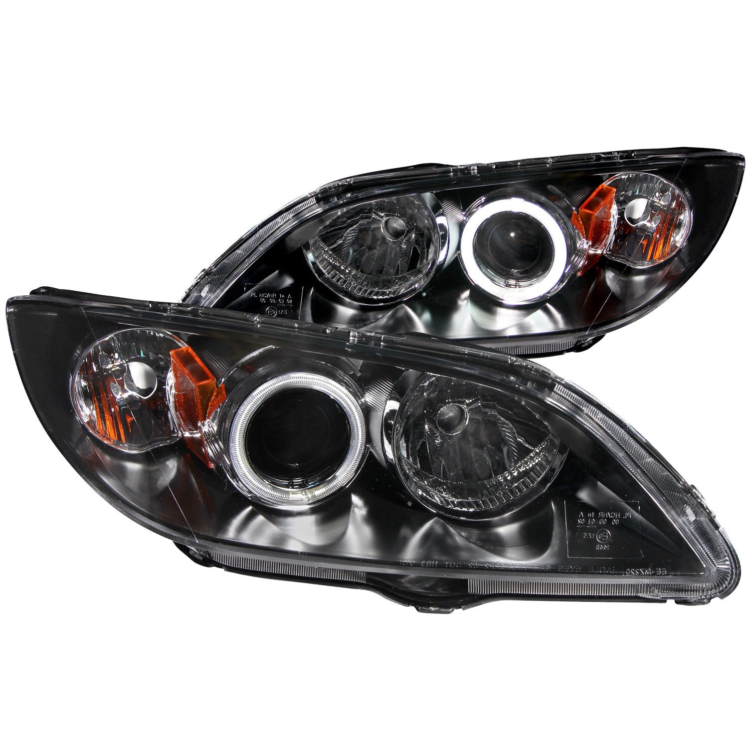 AnzoUSA 121228 Projector Headlights with Halo Black (SMD LED)