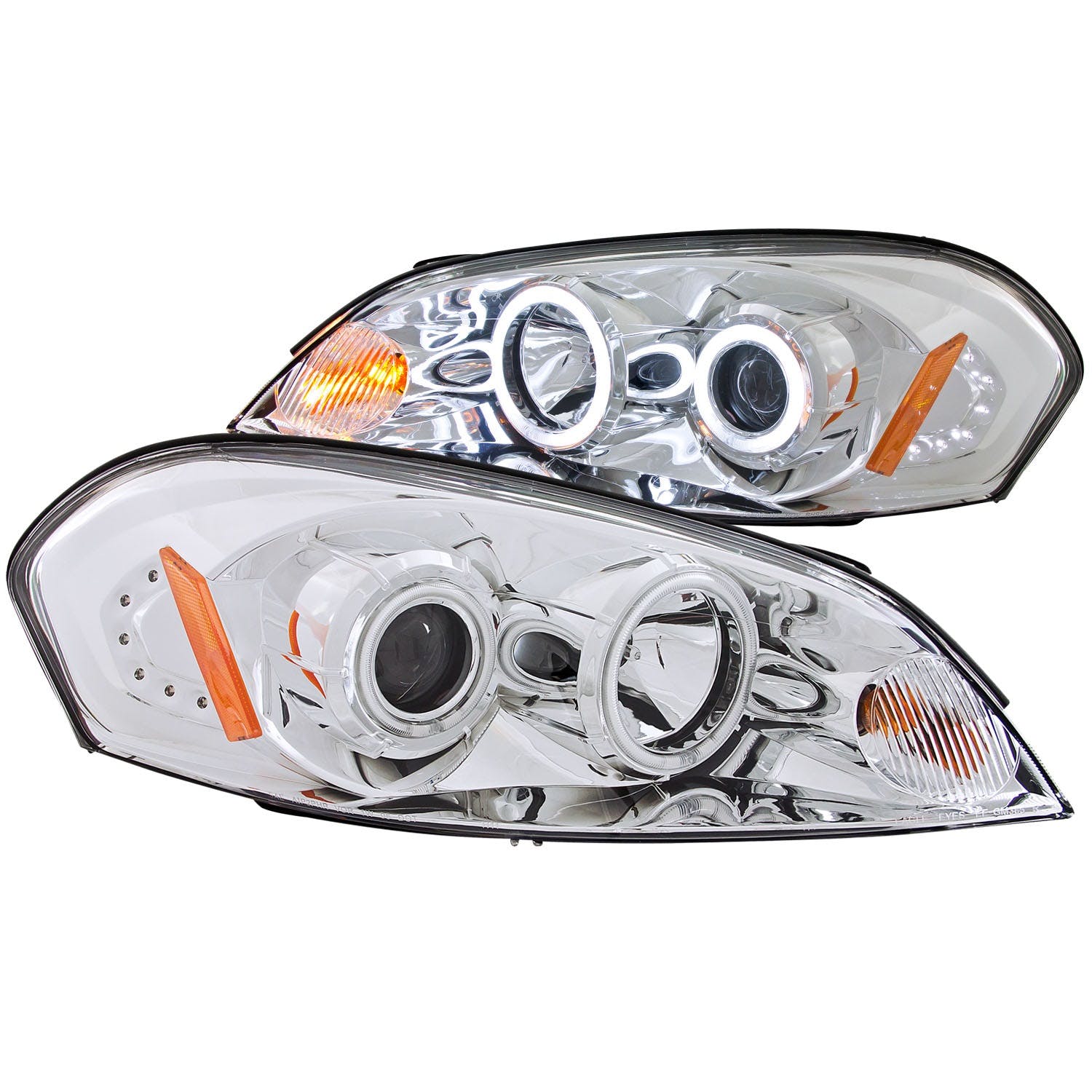AnzoUSA 121237 Projector Headlights with Halo Chrome