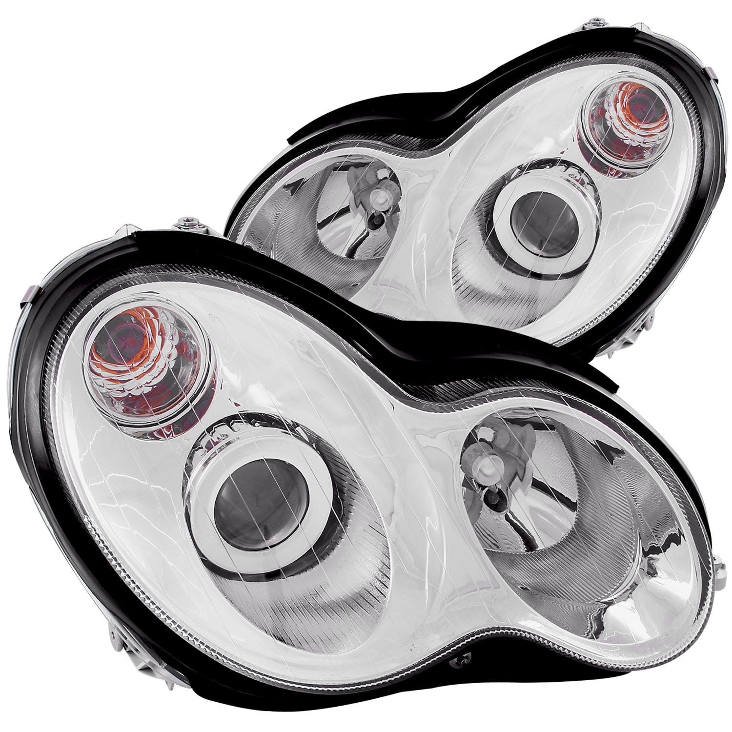 AnzoUSA 121239 Projector Headlights with Halo Chrome