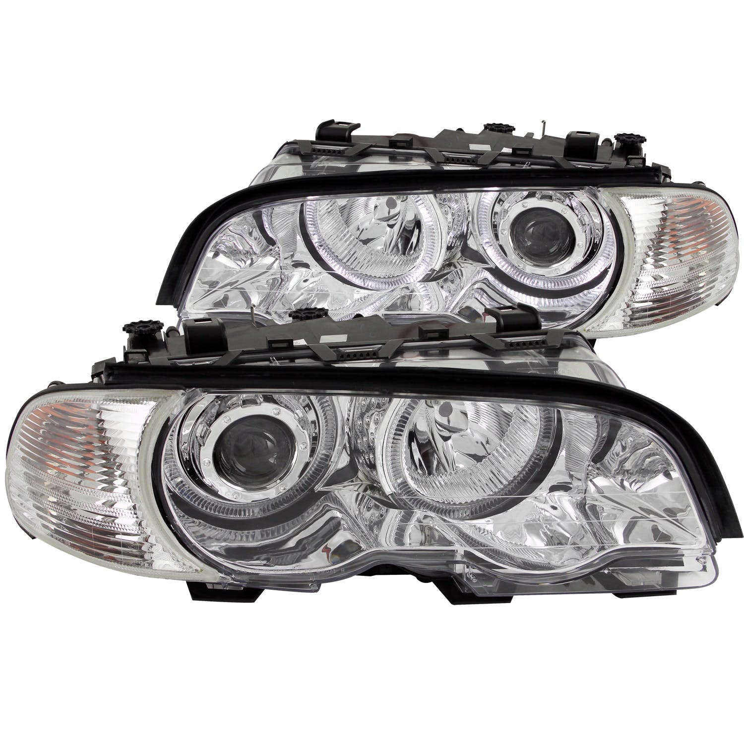 AnzoUSA 121268 Projector Headlights with Halo Chrome