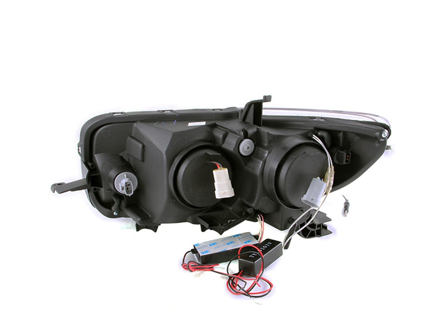 AnzoUSA 121280 Projector Headlights with Halo Black