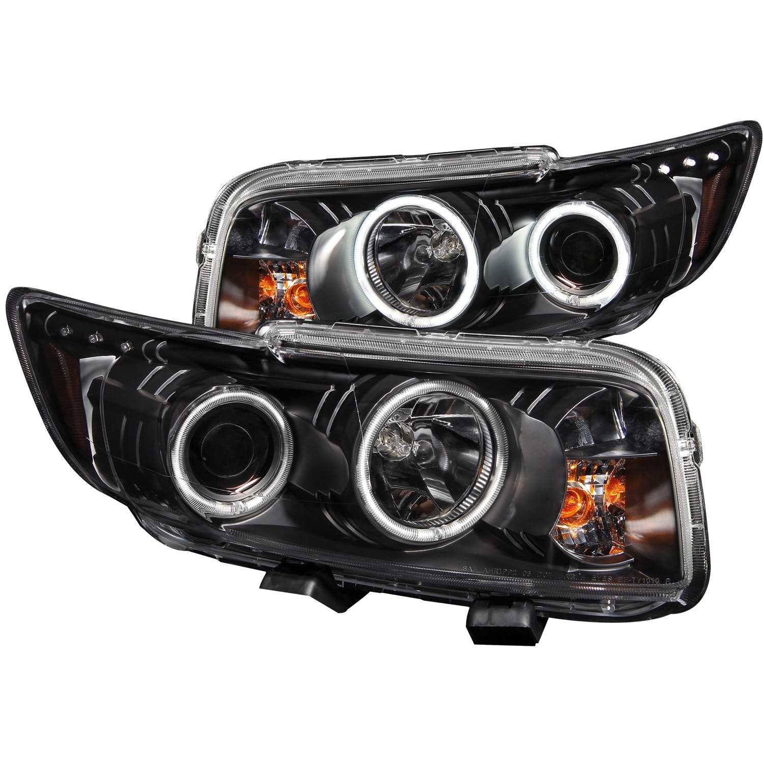 AnzoUSA 121280 Projector Headlights with Halo Black