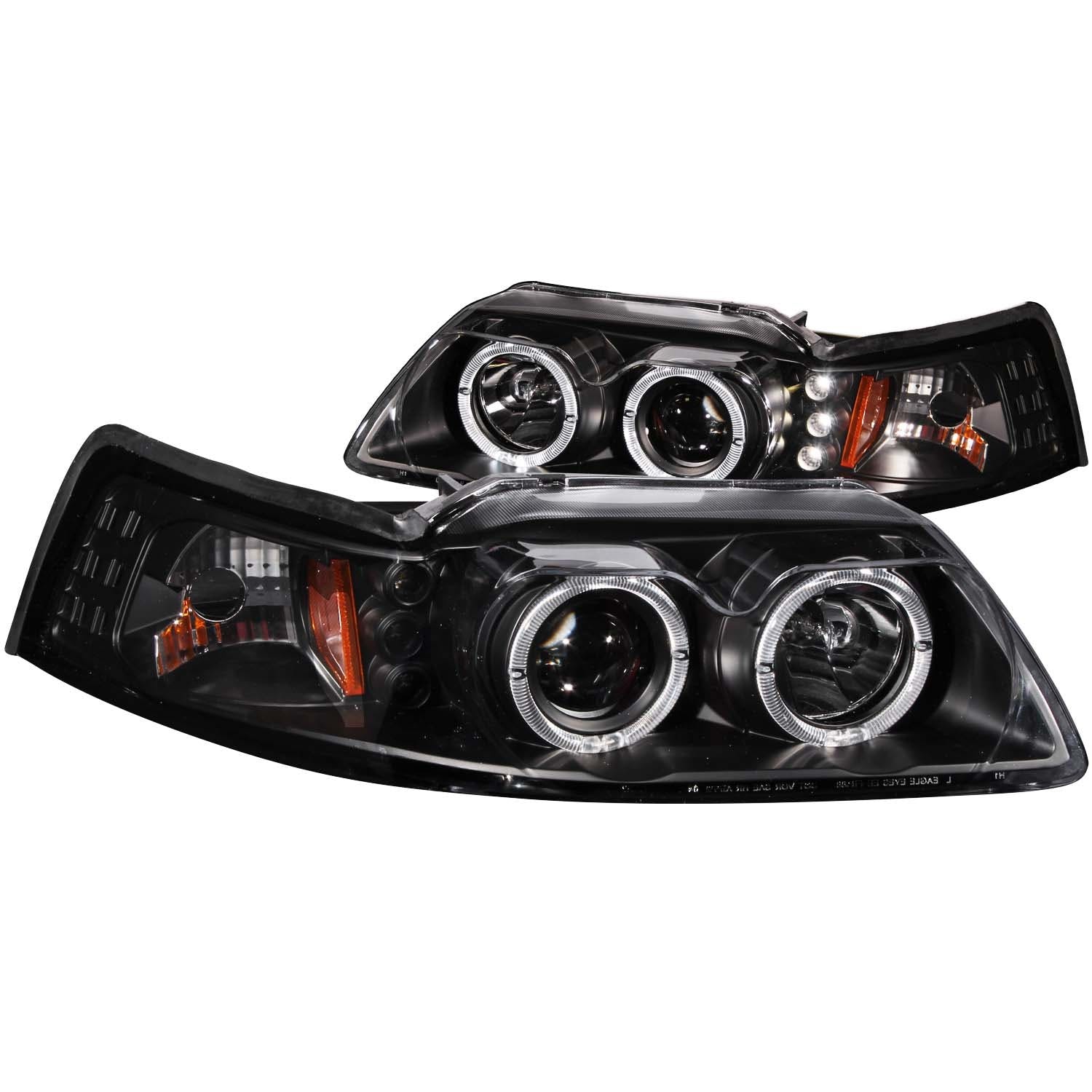 AnzoUSA 121303 Projector Headlights Black G2 (Dual Projector)