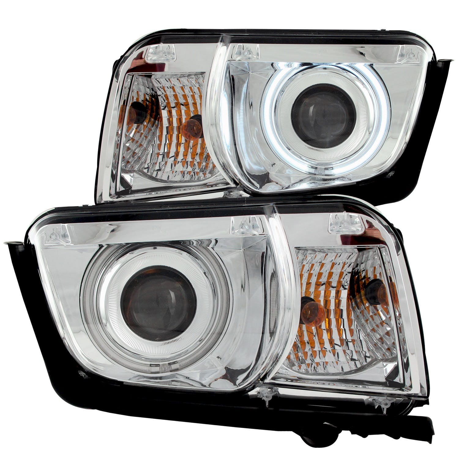 AnzoUSA 121311 Projector Headlights with Halo Chrome (SMD LED)
