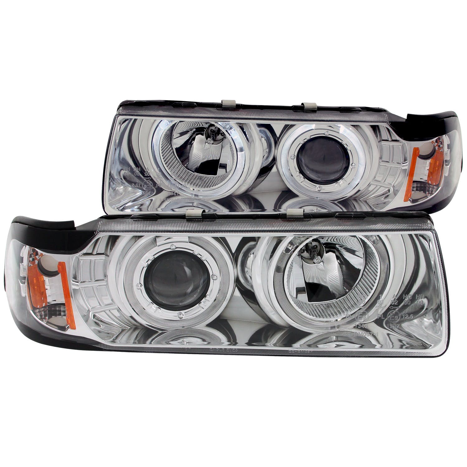 AnzoUSA 121326 Projector Headlights with Halo Chrome G2 1 pc