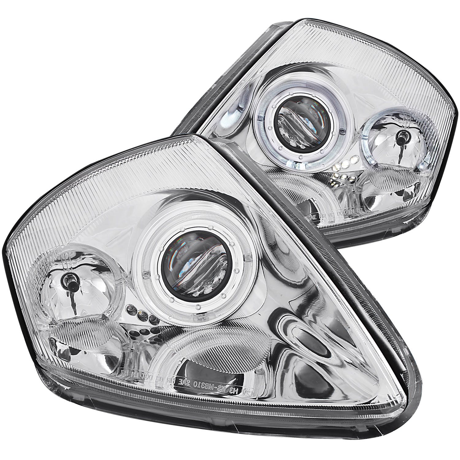 AnzoUSA 121331 Projector Headlights with Halo Chrome