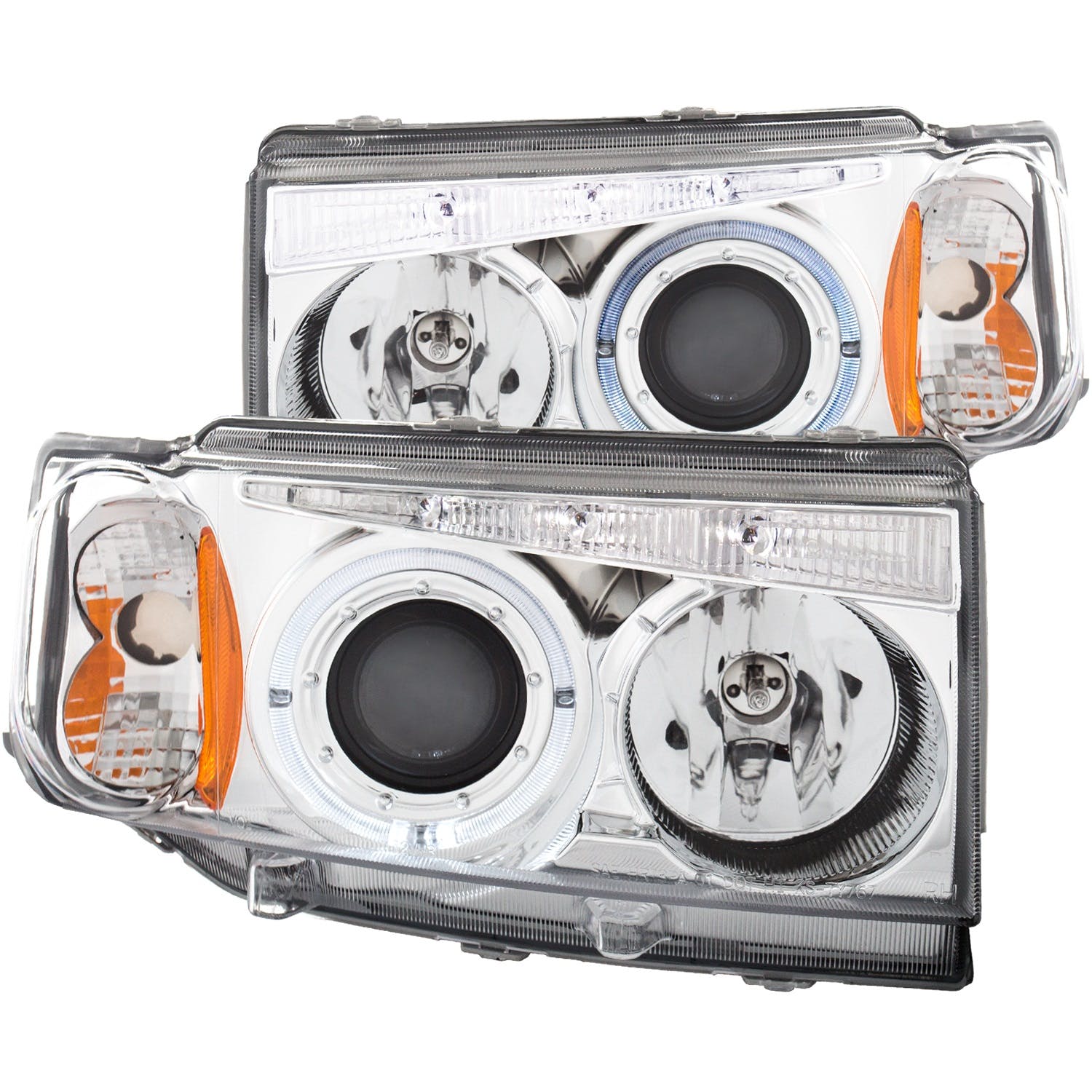 AnzoUSA 121348 Projector Headlights with Halo Chrome G2