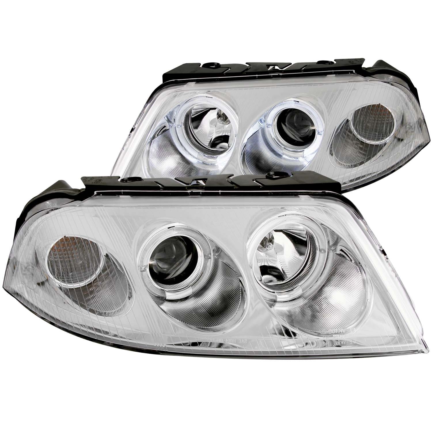 AnzoUSA 121358 Projector Headlights with Halo Chrome