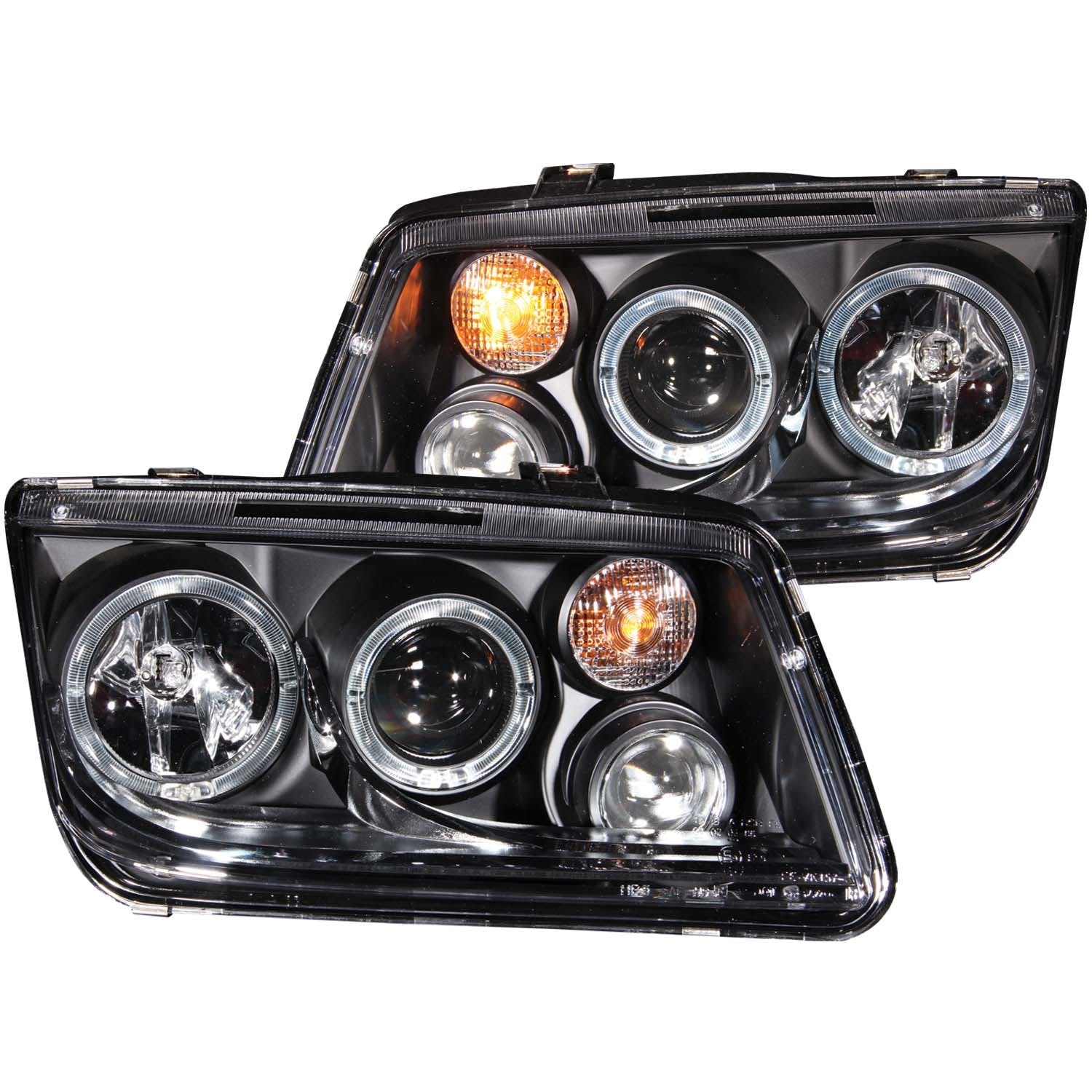 AnzoUSA 121369 Projector Headlights with Halo Black (SMD LED)