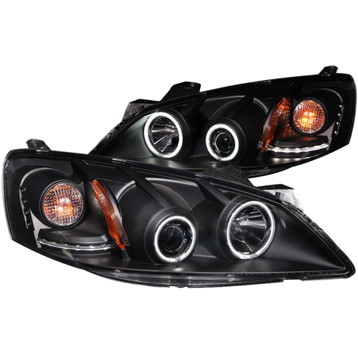 AnzoUSA 121371 Projector Headlights with Halo Black (SMD LED)