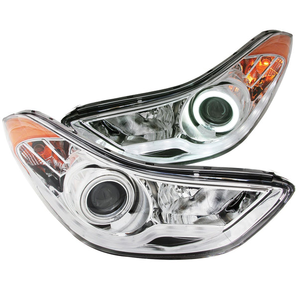 AnzoUSA 121455 Projector Headlights with Halo Chrome (SMD LED)