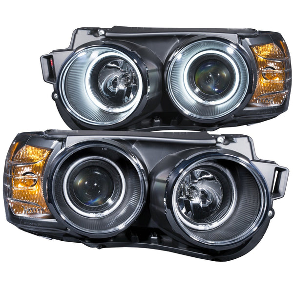 AnzoUSA 121488 Projector Headlights with Halo Black (SMD LED)