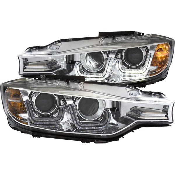 AnzoUSA 121507 Projector Headlights with U-Bar Chrome (HID Compatible)