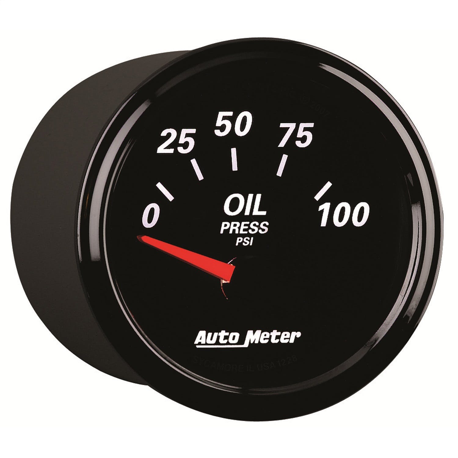 AutoMeter Products 1228 Designer Black II 2-1/16in Oil Press SSE 0-100 psi