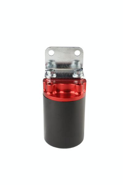 Aeromotive Fuel System 12319 Canister Filter, 3/8-NPT, 100-Micron (Anodized red housing,black sleeve)