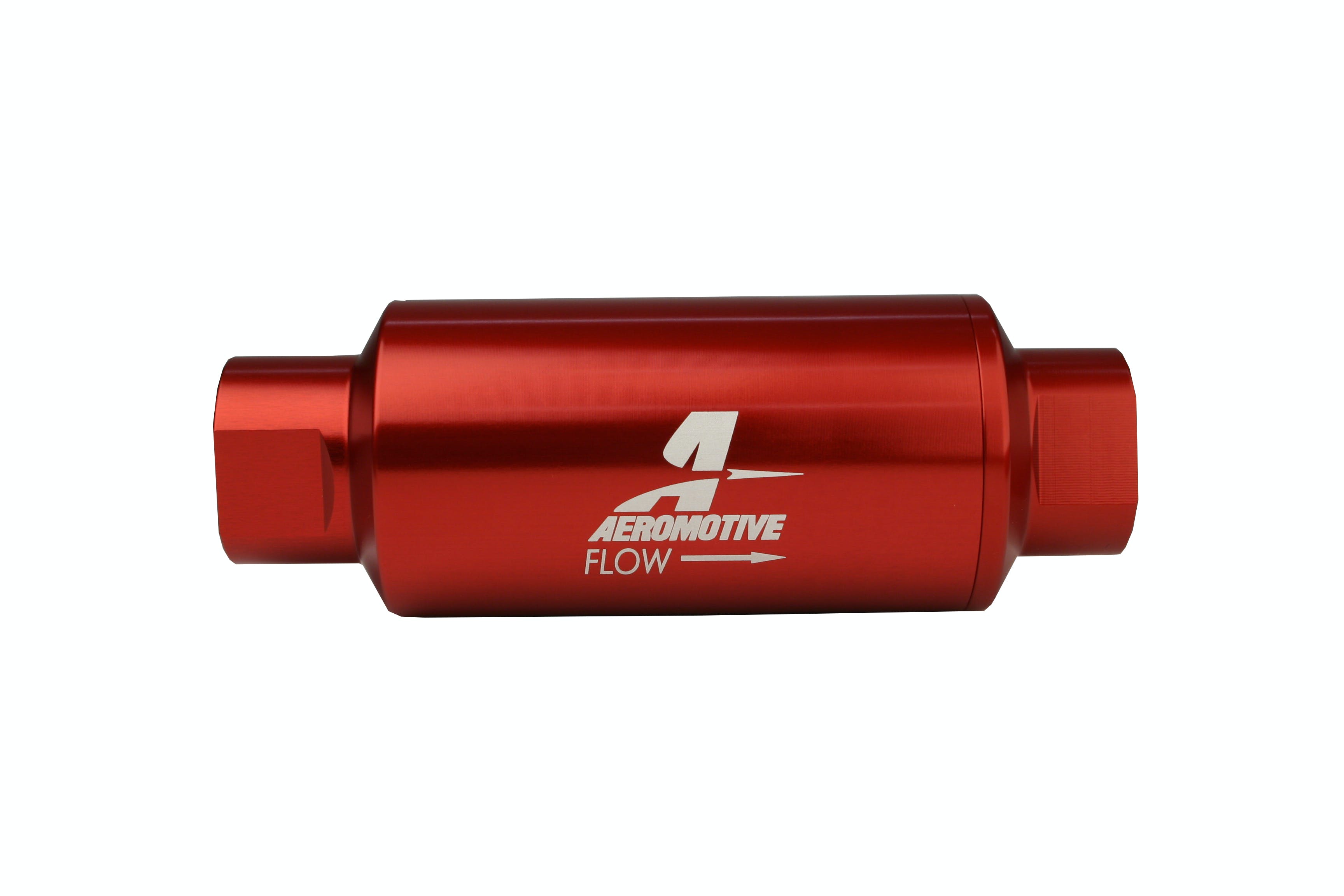Aeromotive Fuel System 12335 Filter In-Line AN-10 size, 40 micron stainless steel element, Red Anodize Finish