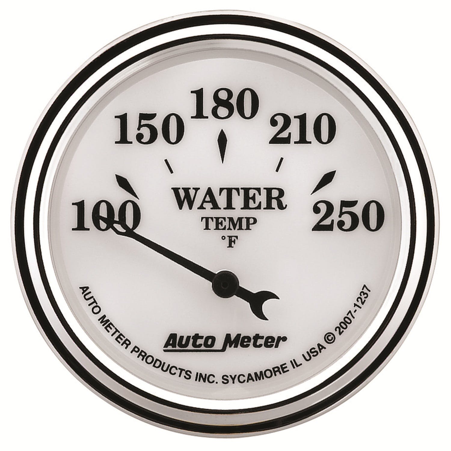 AutoMeter Products 1237 GAUGE; WATER TEMP; 2 1/16in.; 250° F; ELEC; OLD TYME WHITE II