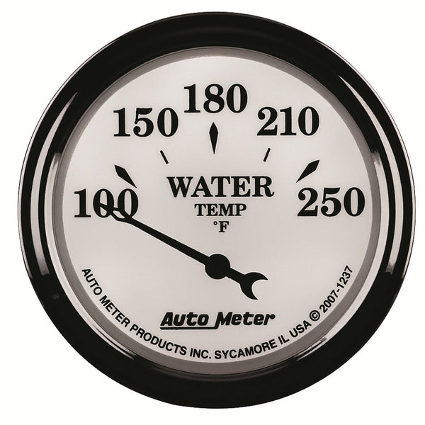 AutoMeter Products 1237 GAUGE; WATER TEMP; 2 1/16in.; 250° F; ELEC; OLD TYME WHITE II