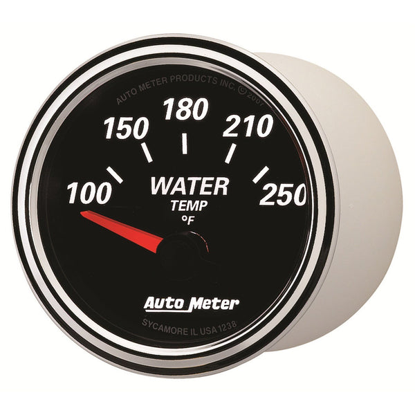 AutoMeter Products 1238 GAUGE; WATER TEMP; 2 1/16in.; 250° F; ELEC; DESIGNER BLACK II