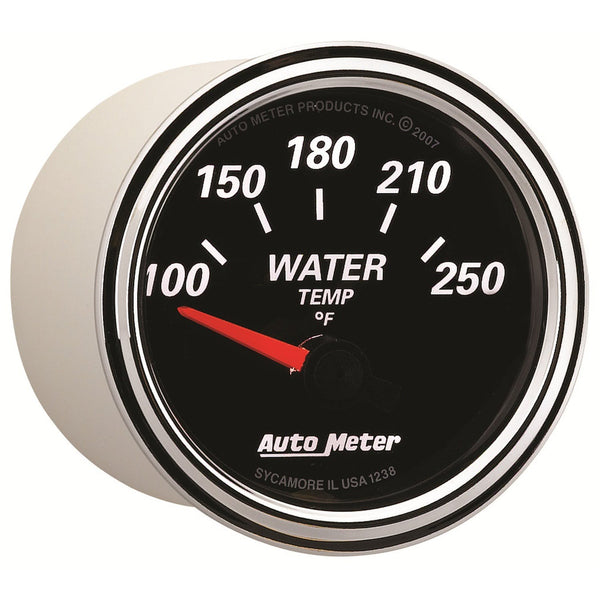 AutoMeter Products 1238 GAUGE; WATER TEMP; 2 1/16in.; 250° F; ELEC; DESIGNER BLACK II
