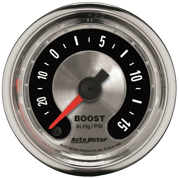 AutoMeter Products 1258 2-1/16 Boost-Vac, 30 IN HG/15 PSI, FSE, American Muscle