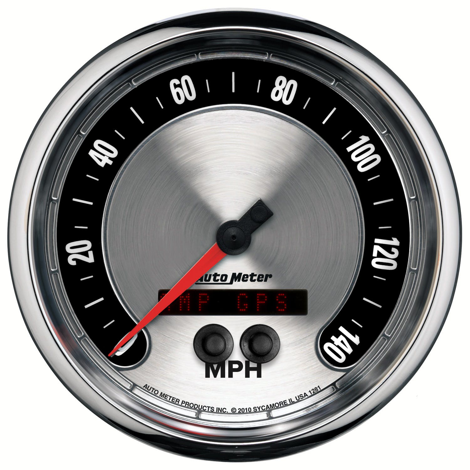 AutoMeter Products 1281 GAUGE; SPEEDOMETER; 5in.; 140MPH; GPS; AMERICAN MUSCLE