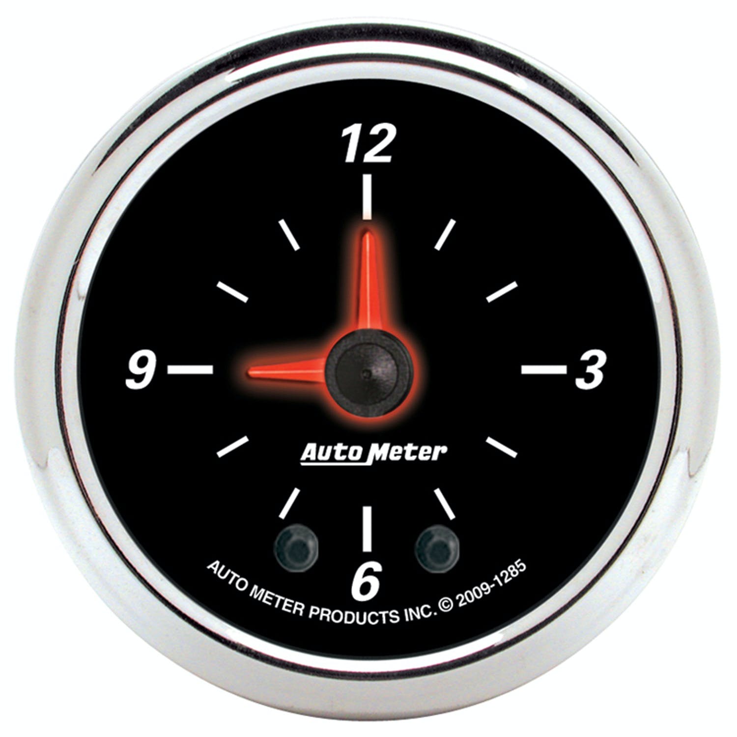 AutoMeter Products 1285 Designer Black II Clock 2 1/16in. Quartz Movement w/Second Hand