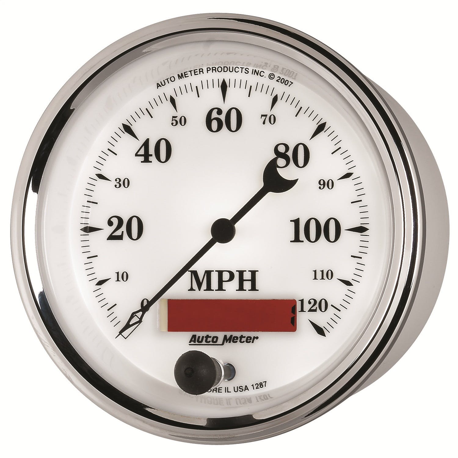 AutoMeter Products 1287 Old Tyme White II In-Dash Electric Speedometer