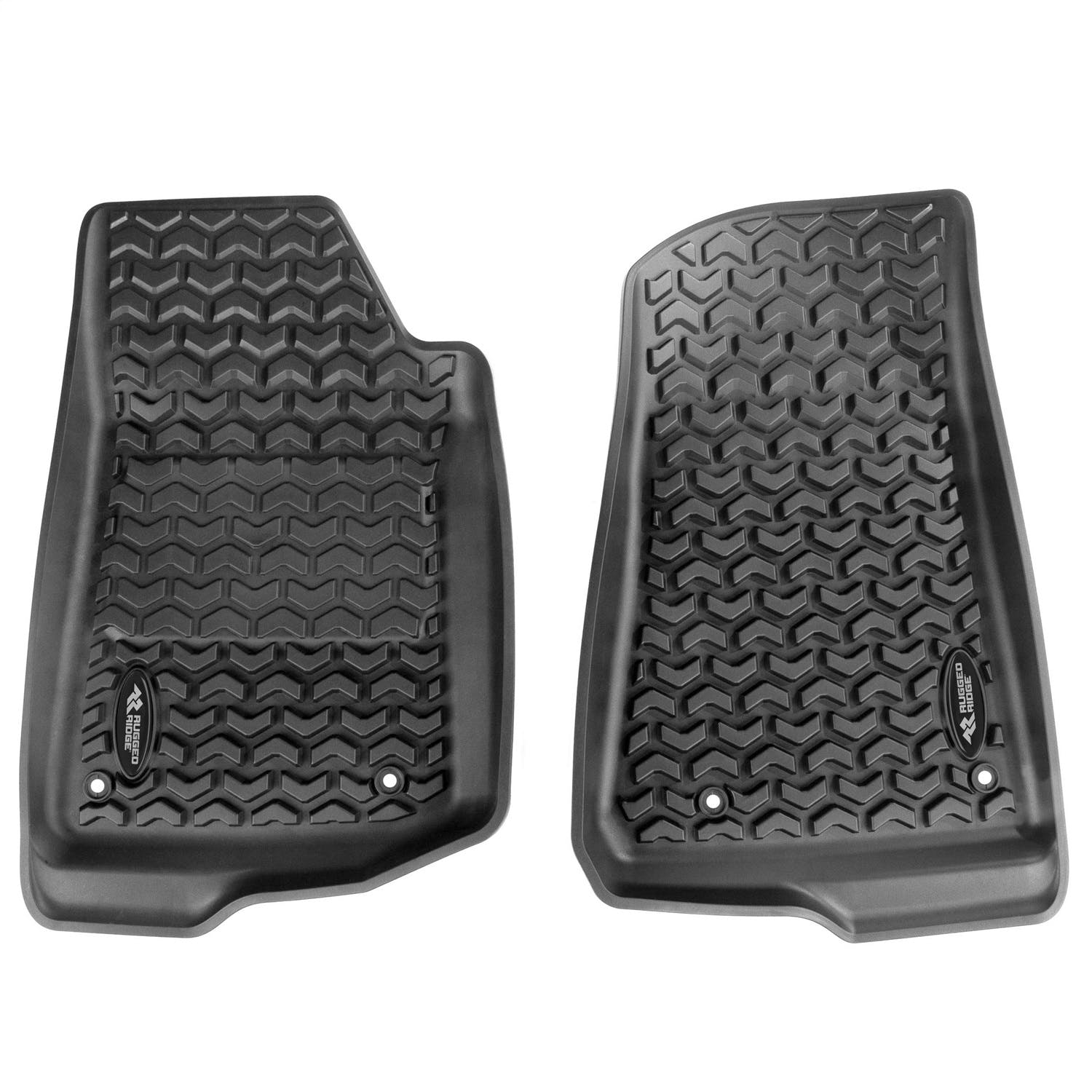 Rugged Ridge 12987.44 Floor Liner Kit, Front and Rear; Black