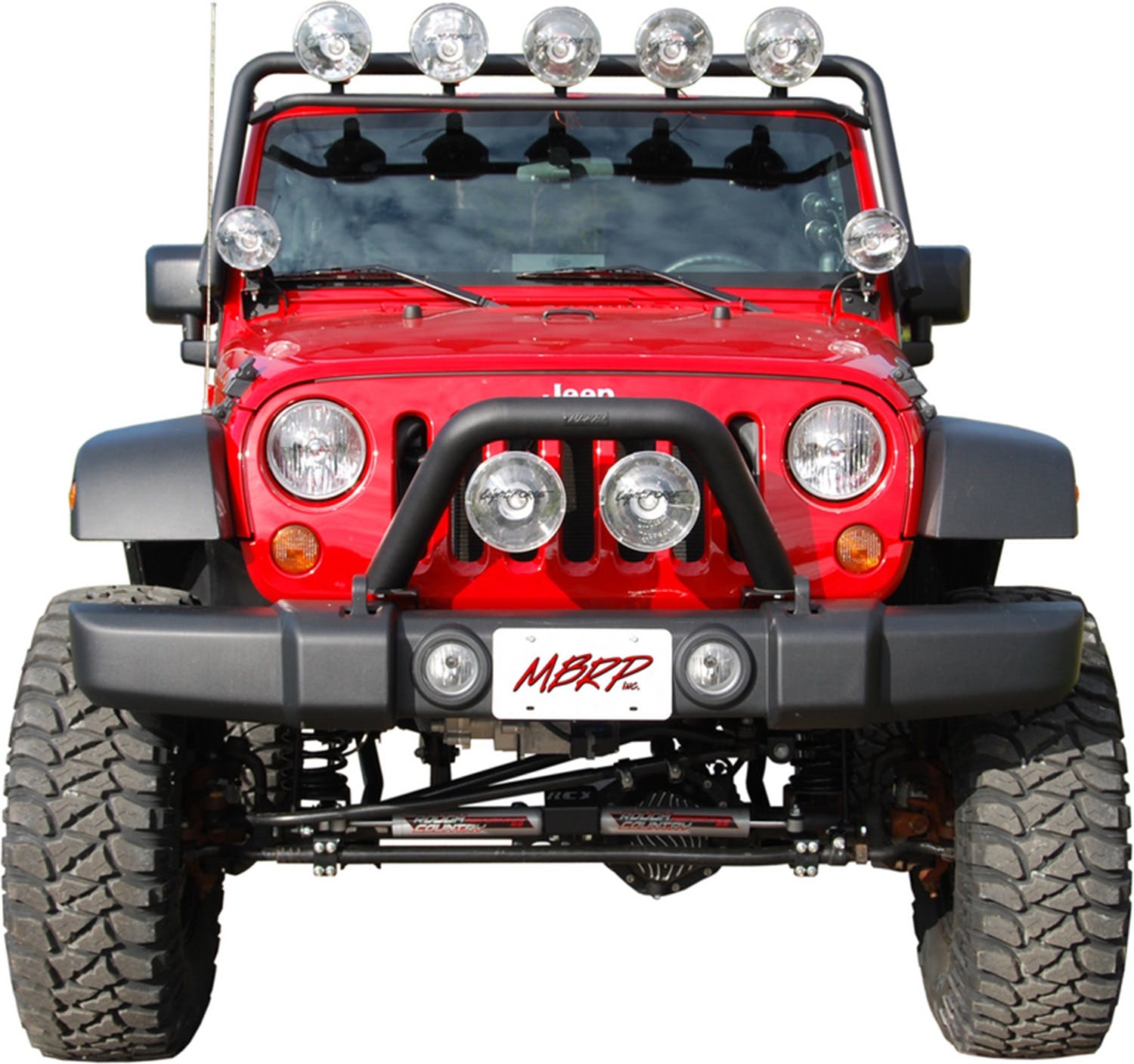 MBRP Exhaust 130987 Windshield Light Bar Assembly; Black Coated