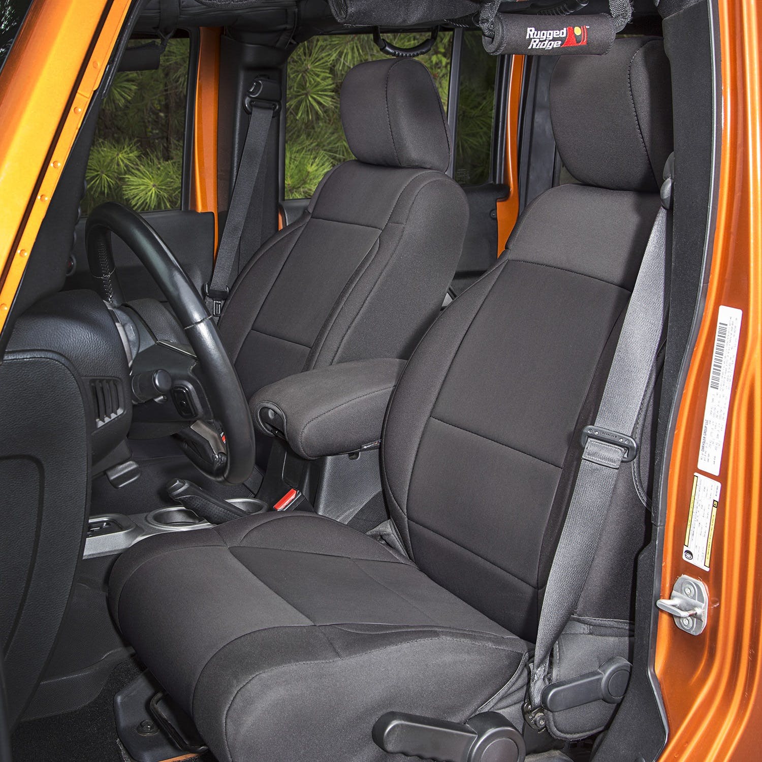 Rugged Ridge 13215.01 Neoprene Front Seat Covers; Black; 11-17 Jeep Wrangler JK