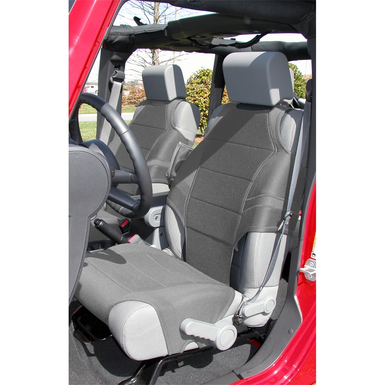 Rugged Ridge 13235.32 Neoprene Seat Protector Vests; Gray; 07-17 Jeep Wrangler JK