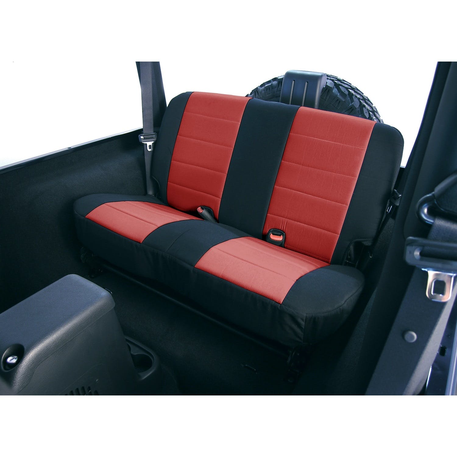 Rugged Ridge 13261.53 Neoprene Rear Seat Covers; Red; 97-02 Jeep Wrangler TJ