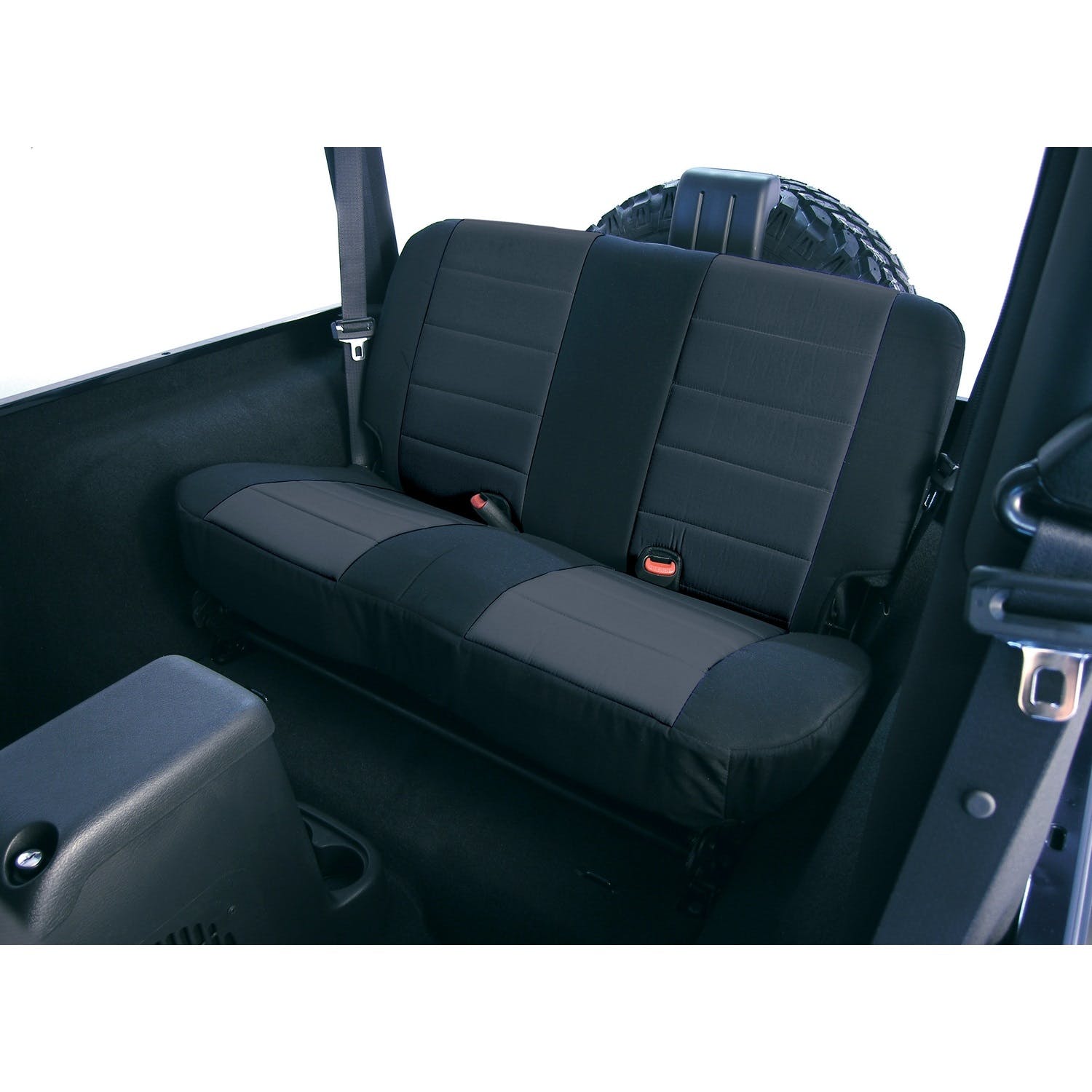 Rugged Ridge 13262.01 Neoprene Rear Seat Covers; Black; 80-95 Jeep CJ/Wrangler YJ