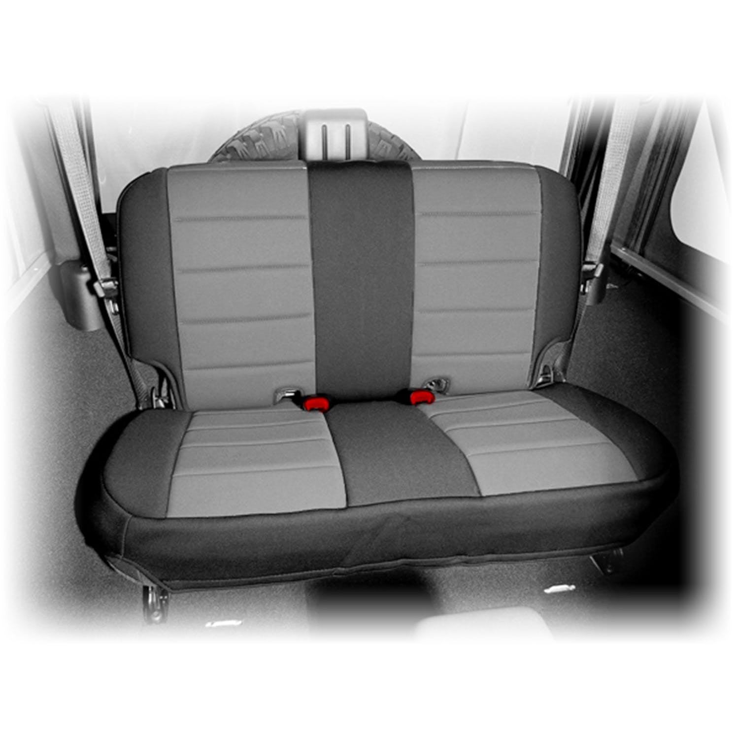 Rugged Ridge 13265.09 Neoprene Rear Seat Cover; Black/Gray; 07-17 Jeep Wrangler JK