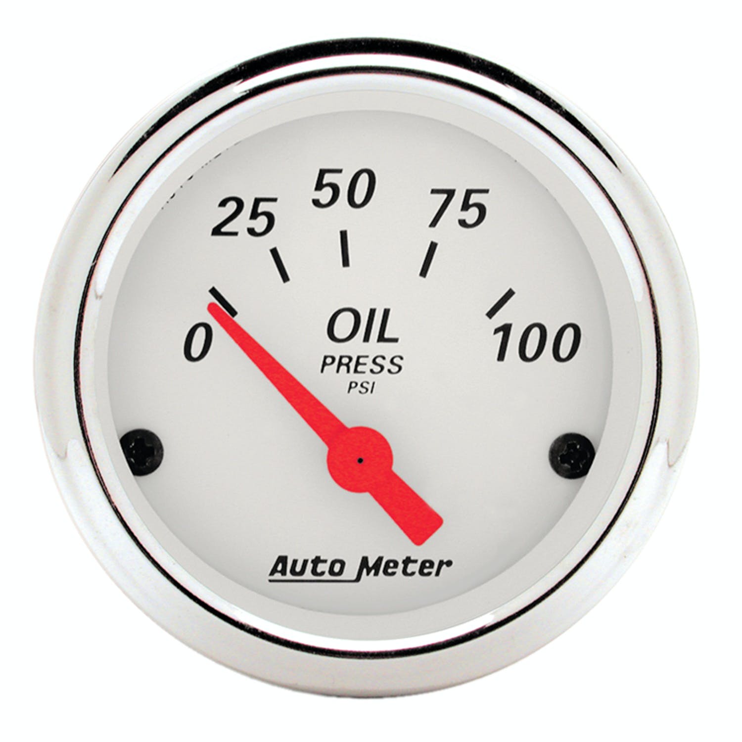 AutoMeter Products 1327 Arctic White Series Oil Pressure Gauge 0-100 PSI, 2-1/16 inch