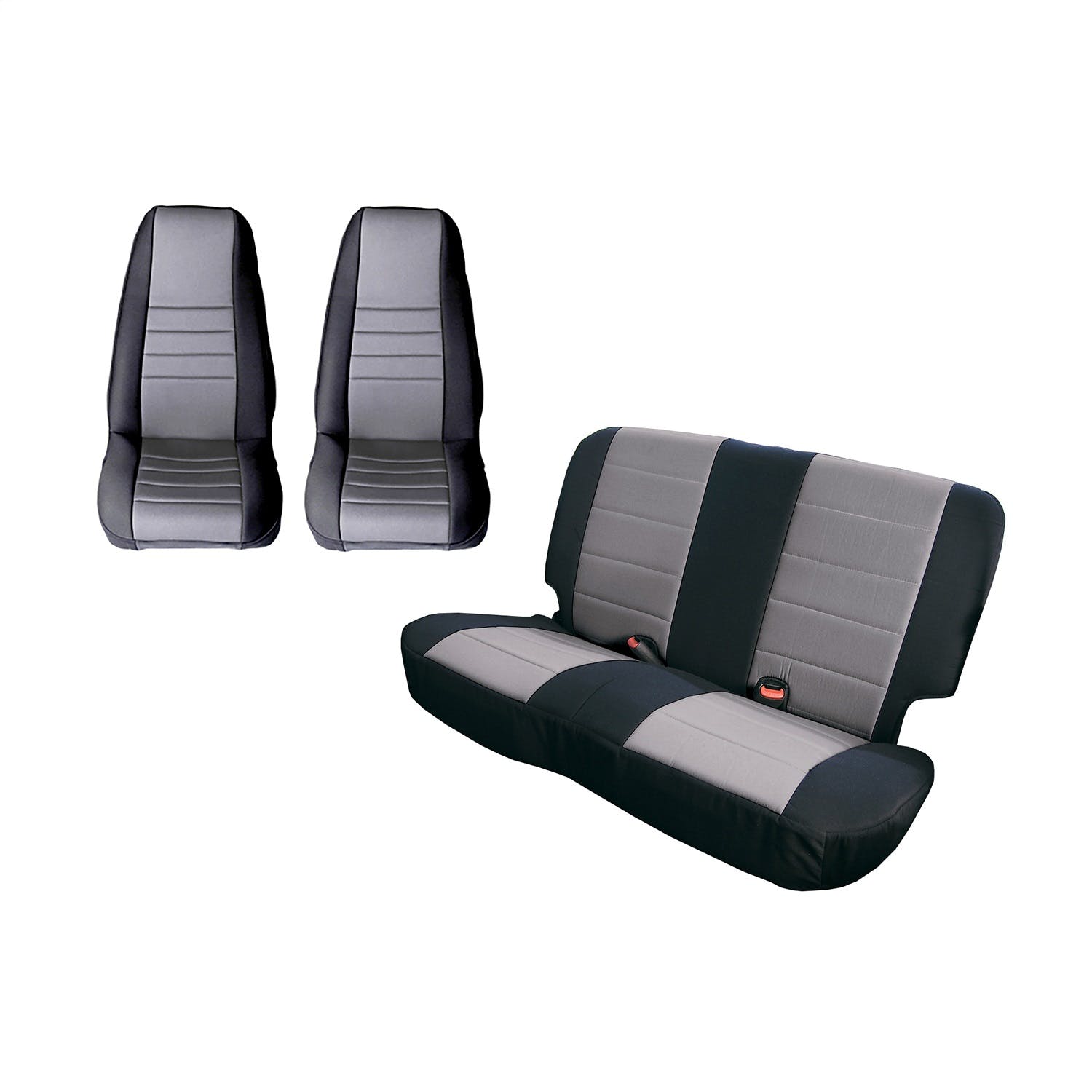 Rugged Ridge 13290.09 Seat Cover Kit, Black/Gray