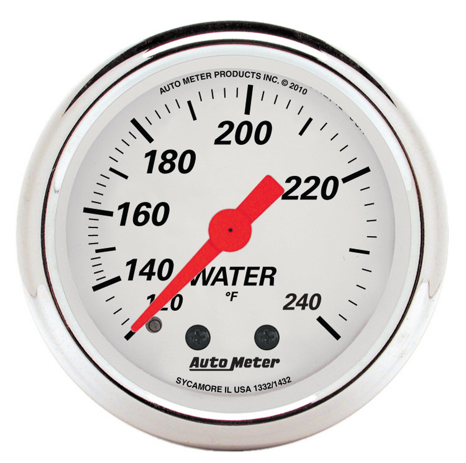 AutoMeter Products 1332 2 Water Temperature Guage, 120-240° F Mechanical, Arctic White